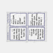 子供の聖句カスタマイズ、 フリースブランケット (正面(横))