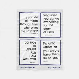 子供の聖句カスタマイズ、 フリースブランケット