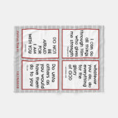 子供の聖句カスタマイズ、 フリースブランケット (正面(横))