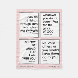 『子供の聖書の詩カスタマイズ』 フリースブランケット