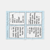 『子供の聖書の詩カスタマイズ』 フリースブランケット (正面(横))