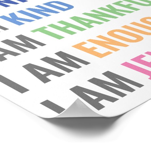 子供の肯定フレーズウォールアート ポスター (角)