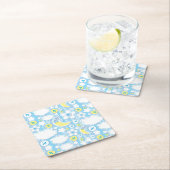 子供の背景 スクエアペーパーコースター (インサイチュ)