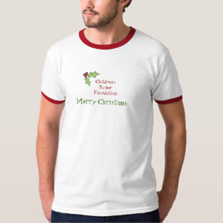 子供の腫瘍の基礎クリスマスのTシャツ Tシャツ