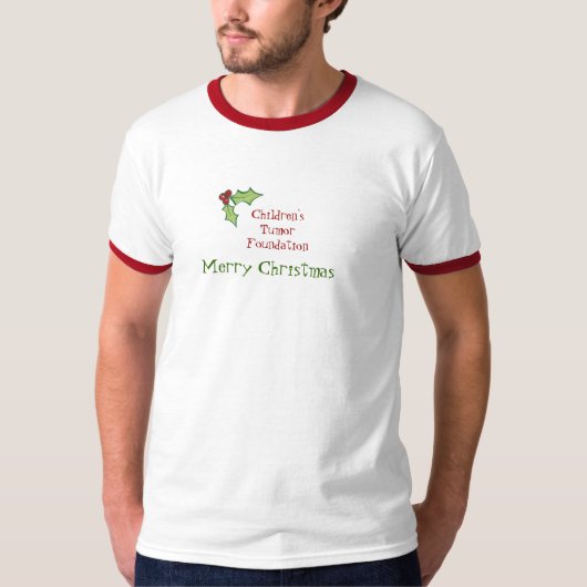 子供の腫瘍の基礎クリスマスのTシャツ Tシャツ (正面)