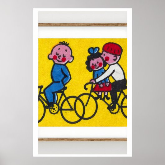 子供の自転車 - マッチボックス プリント - 美観壁画 (正面)