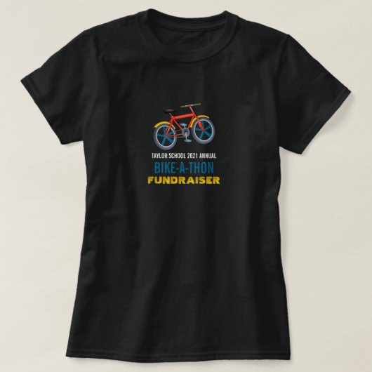 子供の自転車、子供のチャリティー自転車イベント Tシャツ (デザイン正面)