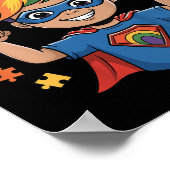 子供の自閉症は私のパワーすごいスーパーヒーロー阿波 ポスター (角)