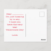 子供の色あなた自身のバレンタイン(カエル) ポストカード (裏面)