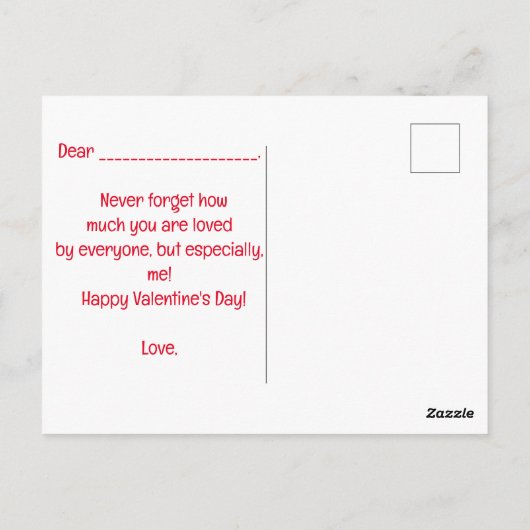 子供の色あなた自身のバレンタイン(象) ポストカード (裏面)