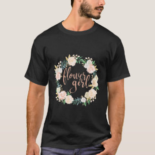 子供の花嫁の少女 ブッシュ フラワー クレア ウェディング Tシャツ