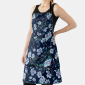 子供の花：シームレスなダークブルー エプロン (インサイチュ)