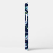 子供の花：シームレスなダークブルー Case-Mate iPhoneケース (裏面 / 右)