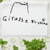 子供の芸術のキリンの台所タオル キッチンタオル (折り畳み)