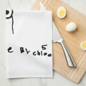 子供の芸術のキリンの台所タオル キッチンタオル (四つ折り)