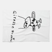 子供の芸術のキリンの台所タオル キッチンタオル (横)