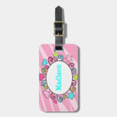 子供の荷物のバックパックのラベル ラゲッジタグ (正面縦)