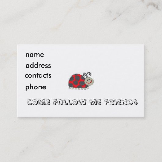 子供の虫のプロフィールカード… 名刺 (正面)