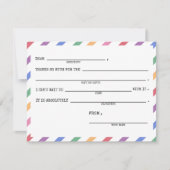 子供の虹のサンキューカード- 10のセット ノートカード (正面)