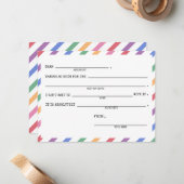 子供の虹のサンキューカード- 10のセット ノートカード (正面/裏面インサイチュ)