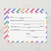 子供の虹のサンキューカード- 10のセット ノートカード (正面/裏面)