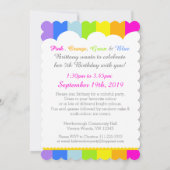 子供の虹の写真 クラウド 5歳の誕生日招待状 招待状 (裏面)