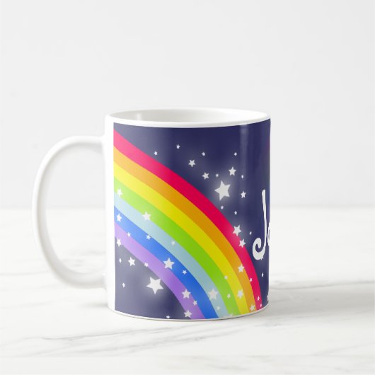 子供の虹海軍はあなたの一流のマグを加えます コーヒーマグカップ (左)