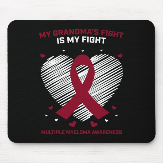 子供の血液がんを支援する祖母 多発性骨髄腫 マウスパッド (正面)