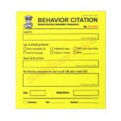 子供の行動引用メモ帳 ノートパッド (正面)