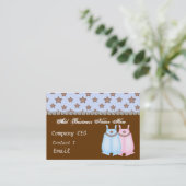 子供の衣服のブティックのシックな名刺 名刺 (スタンド正面)