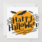 子供の衣装パーティーハロウィーンの招待 招待状 (裏面)