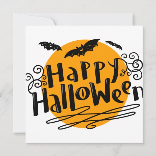 子供の衣装パーティーハロウィーンの招待 招待状 (裏面)