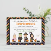子供の衣装 ハロウィン 誕生日パーティーの招待状 I 招待状 (スタンド正面)