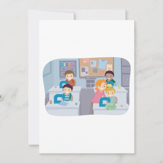 子供の裁縫教室　楽しい手芸と学習 招待状 (正面)