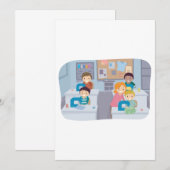 子供の裁縫教室　楽しい手芸と学習 招待状 (正面/裏面)