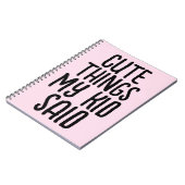 子供の言ったかわいいことノート ノートブック (左側)