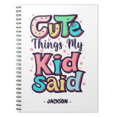 子供の言葉をオリジナルギフトに ノートブック (正面)
