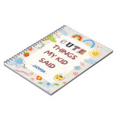 子供の言葉を記録する楽しい日記: 遊び心あふれるカラフルな一冊 ノートブック (左側)