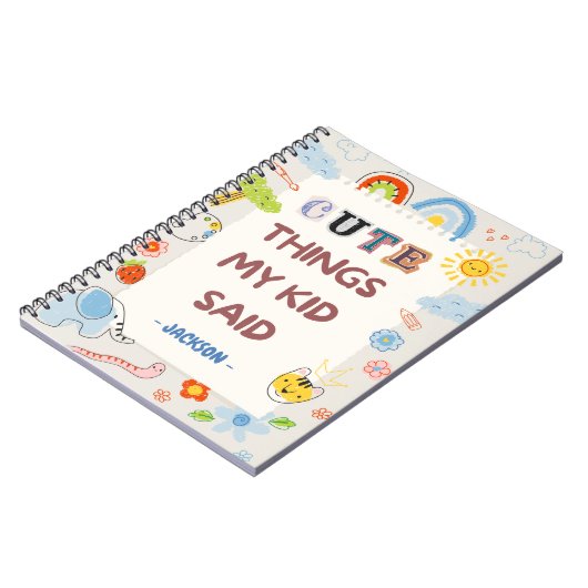 子供の言葉を記録する楽しい日記: 遊び心あふれるカラフルな一冊 ノートブック (左側)