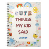 子供の言葉を記録する楽しい日記: 遊び心あふれるカラフルな一冊 ノートブック (正面)