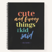 子供の言葉を記録する特別なノートブック ノートブック (正面)