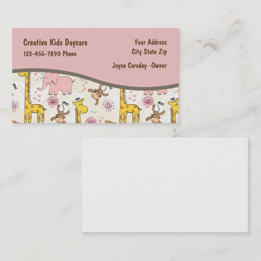子供の託児所の名刺 名刺 (正面/裏面)
