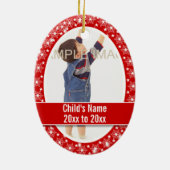 子供の記念の写真は個人化なります セラミックオーナメント (裏面)