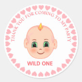 子供の誕生日ありがとう ラウンドシール (正面)