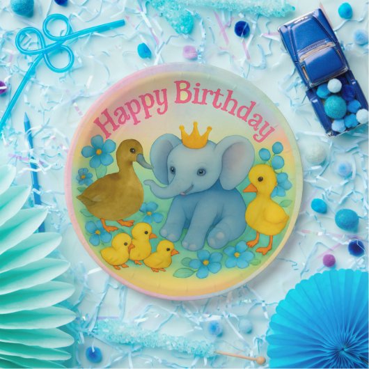 子供の誕生日おめでとう紙皿 ペーパープレート (パーティー)
