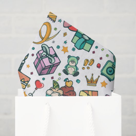 子供の誕生日おめでとう 薄葉紙 (ギフトバッグ)