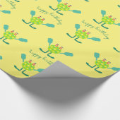 子供の誕生日おもしろいピックボール ラッピングペーパー (角)