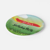 子供の誕生日おもしろいフィールド素朴フェスティバル ペーパープレート (アングル)