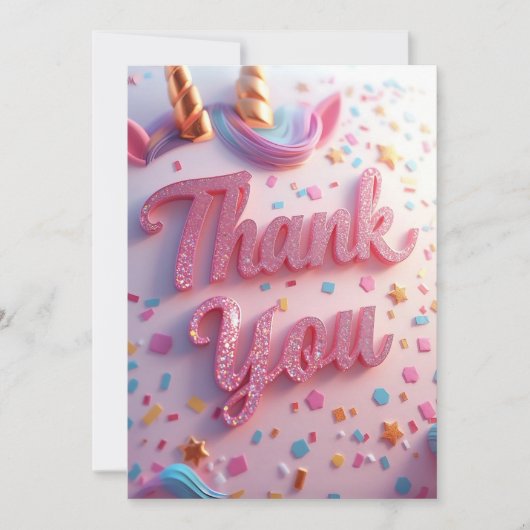 子供の誕生日お礼カード｜パーティーのお揃いコラージュ サンキューカード (正面)