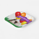 子供の誕生日かわいいモルモット動物のテーマ ペーパープレート (傾斜あり)